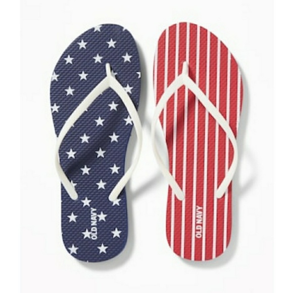 Old Navy Shoes - American Flag Patterned Flip-Flops for Women